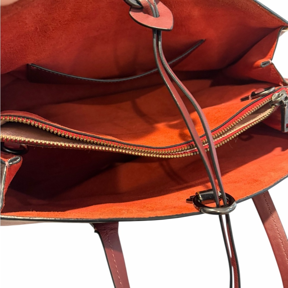 Coach Cooper Carryall Burgundy Oxblood Leather Bag Luxe Style 22821 - Picture 9 of 13